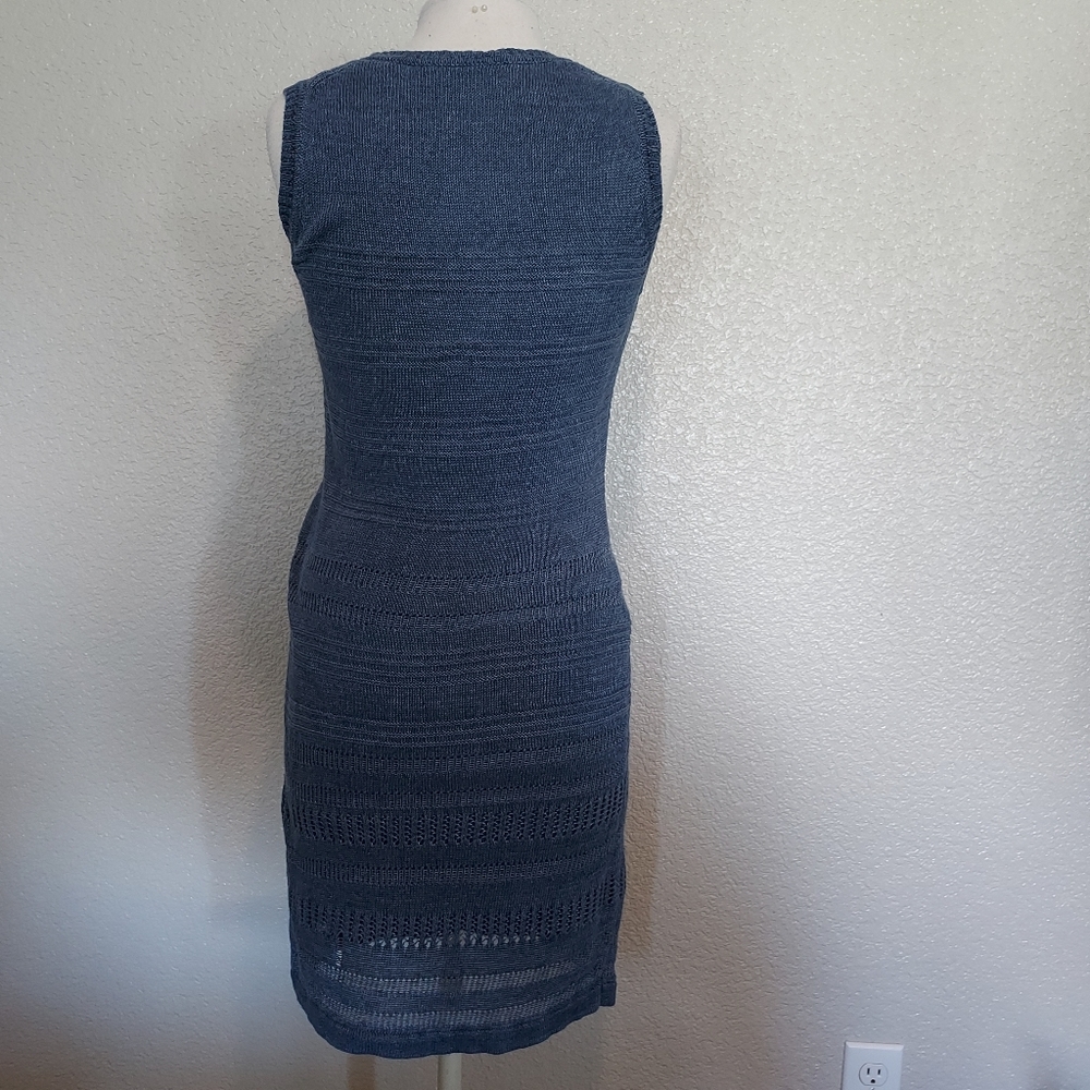 Tommy Bahama Blue Sleeveless Sweater Dress Size S/P - Picture 8 of 11